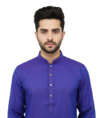 Royal Blue Textured Panjabi